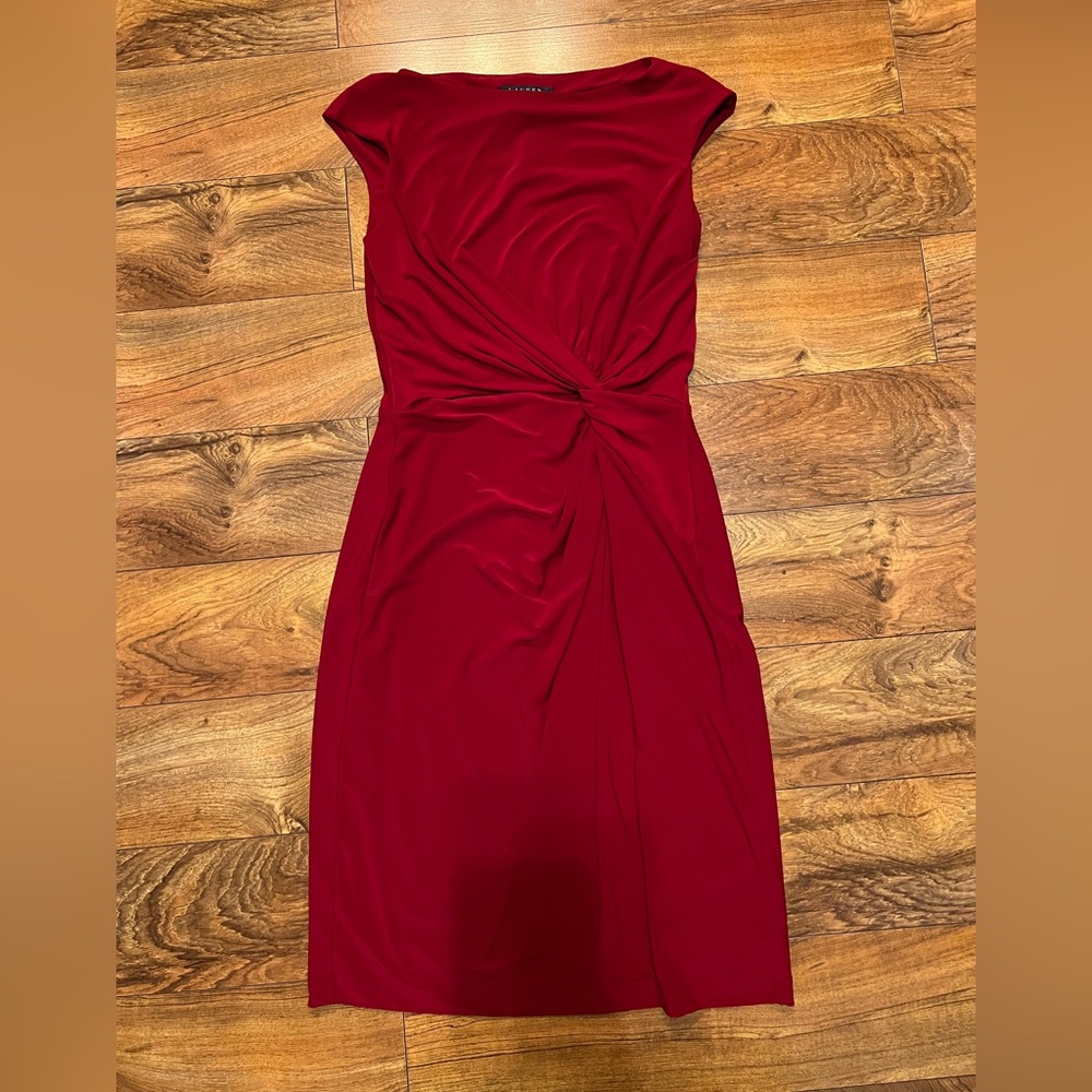 Lauren Ralph Lauren Rich Red Midi Dress, Size 8